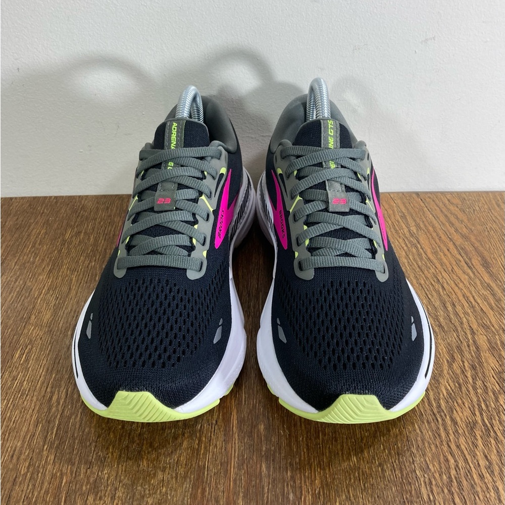 Brooks Adrenaline 23 Running Shoe Women Various Sizes Black/Gunmetal/Sharp Green - Picture 3 of 11
